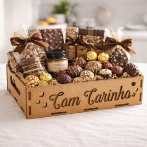 Bandejas Com Carinho e Coração 30x20x7 Organização Multiuso Presente Feminino Masculino Cestas Domestica Cozinha - Oferta na Shopee