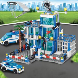 1256pcs Conjunto De Blocos De Construção Delegacia De Polícia Cidade SWAT Veículo Militar Brinquedo Educativo - Oferta na Shopee