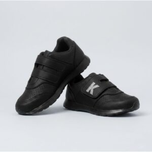 Tênis Infantil Menino Bordado Preto Escolar Kidstep - Oferta na Shopee