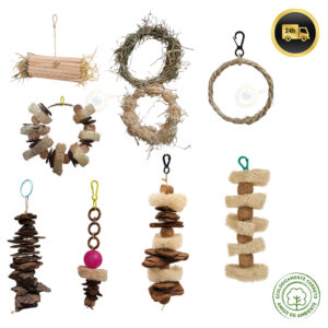 Brinquedo Natural Para Calopsita Agapornis Periquito Papagaio | 8 Modelos Enriquecimento - Oferta na Shopee