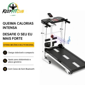 Keepfitclub Esteira de Caminhada Mecânica Self Machine com Display suporta 120kg - Oferta na Shopee