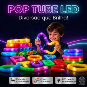 Kit 12 Fidget Poptube Divertido Sensorial Com Led Brinquedo Aniversário Lembrancinha - Oferta na Shopee