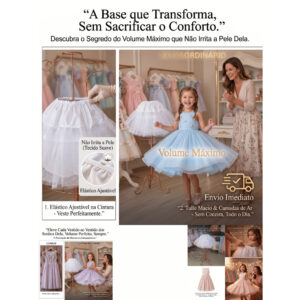 Saiote Anágua para Dar Volume em Vestido de Festa Infantil Saiote de Tule - Oferta na Shopee