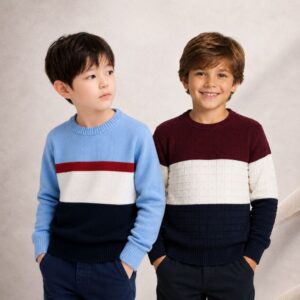 Blusa Suéter Infantil Tricô Listrada Menino Inverno Agasalho Tricot Quentinho Macio Não Pinica - Oferta na Shopee