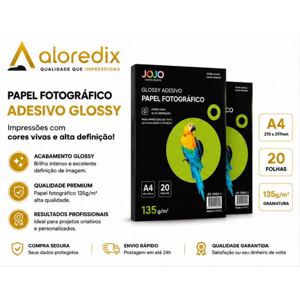 Papel Fotografico Glossy Adesivo Brilho 135g Papel Fotografico Glossy Adesivo Brilho 135g - Oferta na Shopee