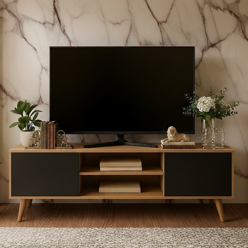 QUEIMA DE ESTOQUE – Buffet Aparador Para Sala Com 2 Portas Rack Para Tv 50 Polegadas QUEIMA DE ESTOQUE – Buffet Aparador Para Sala Com 2 Portas Rack Para Tv 50 Polegadas