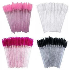 50 Escovinhas Com Glitter Descartável Para Cílios - Oferta na Shopee