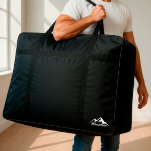 Sacolão De Viagem EG Resistente Reforçado Pronta Entrega Grande Enorme Mudança Espaçosa Preto - Oferta na Shopee