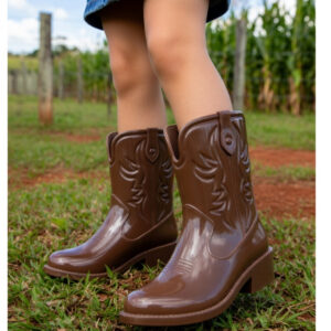 Bota Texana Country Infantil Cano Alto Menina Confortável e Leve Rodeio - Oferta na Shopee