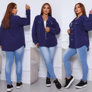 Camisa Camisão Feminino Folgada De Veludo Cote Lê Com Botões - Oferta na Shopee