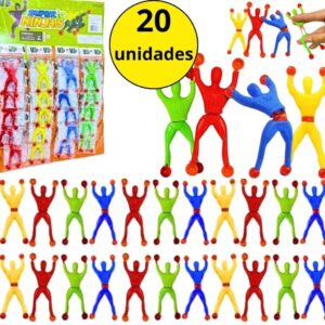 KIT 20 Super Ninja Boneco Gruda Parede Escala Vidro Brinquedo Lembrancinha Festa Infantil - Oferta na Shopee