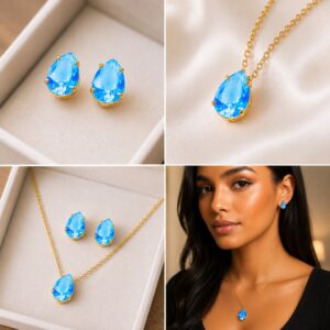 Conjunto Gota Zircônia Banhado A Ouro Entrega 24h - Oferta na Shopee