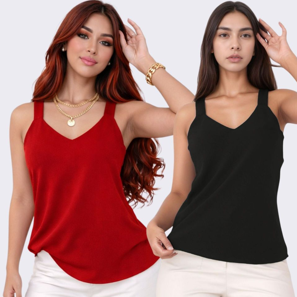 Kit 2 Regata Feminina Alça Larga Tecido Duna Blusa Básica Confortável Moda Feminina Verão Kit 2 Regata Feminina Alça Larga Tecido Duna Blusa Básica Confortável Moda Feminina Verão - Oferta na Shopee
