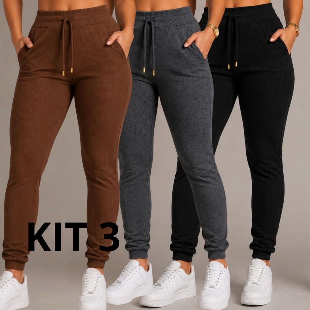 Kit 3 Calça Feminina Plus Size Joguer }Pantalona Extra Grande Roupas Gordinhas Montaria Fler Skinny Leg Jeans Cós Alto Kit 3 Calça Feminina Plus Size Joguer }Pantalona Extra Grande Roupas Gordinhas Montaria Fler Skinny Leg Jeans Cós Alto - Oferta na Shopee