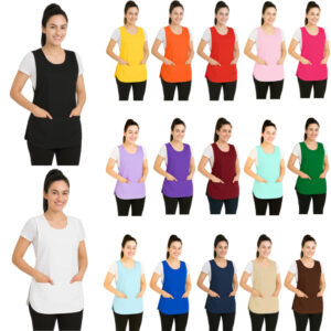 Avental Feminino Mulher Oxford Bata Colete Jaleco Uniforme Cozinha Limpeza Professora Empregada - Oferta na Shopee