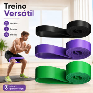 Kit 3 Elástico Super Band Borracha Crossfit Extra Forte - Oferta na Shopee