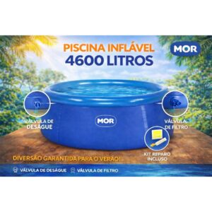 Piscina Redonda Inflável 4600 Litros Mor - Oferta na Shopee