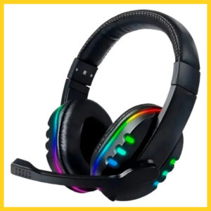 Fone de Ouvido Gamer Headset Rgb Com Microfone Compatível Com Ps4 Ps5 Pc Xbox Computador Notebook Cor Preto - Oferta na Shopee