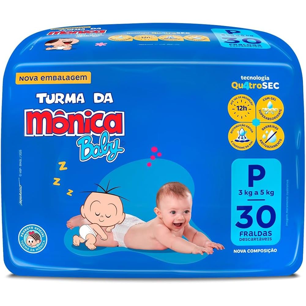 Fralda Turma da Mônica Baby – P/M/G/XG/XXG – escolha seu tamanho Fralda Turma da Mônica Baby – P/M/G/XG/XXG – escolha seu tamanho