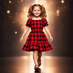 Vestido Xadrez Infantil Menina Vermelho Modelo Ciganinha Estilo Conforto Muito Elegante e Luxuoso - Oferta na Shopee