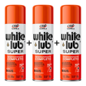 Kit 3 Desengripante White Lub 300ml Orbi Lubrificante Antiferrugem Multiuso Limpa Corrente Moto Bike - Oferta na Shopee