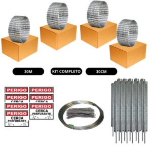Concertina 30cm + kit instalação Completo 30 metros - Oferta na Shopee