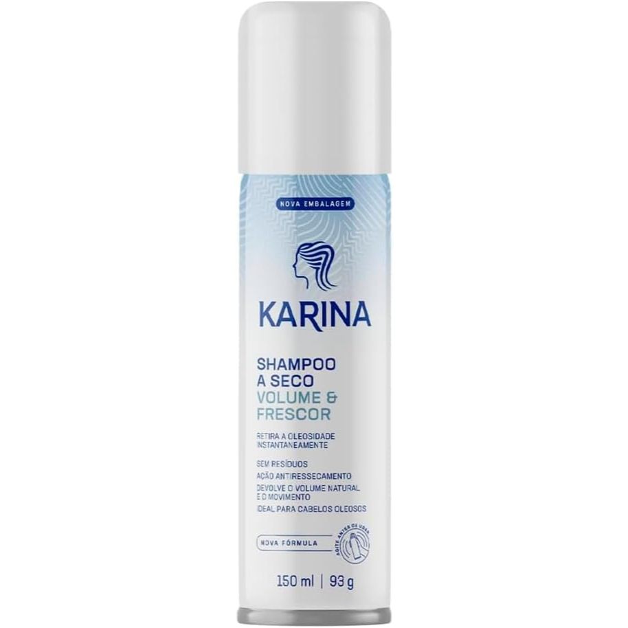 Shampoo a Seco Karina Volume e Frescor 150ml Shampoo a Seco Karina Volume e Frescor 150ml