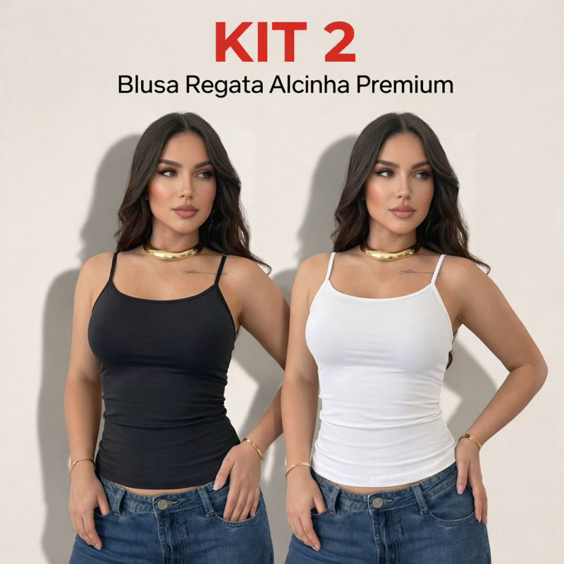 kit 2 Blusa Regata Alcinha Tube Verão Básica Casual com forro Suplex Poliamida kit 2 Blusa Regata Alcinha Tube Verão Básica Casual com forro Suplex Poliamida - Oferta na Shopee