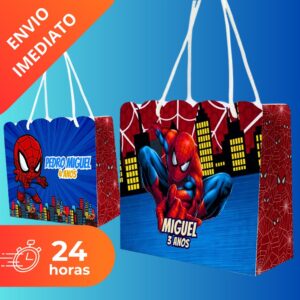 Sacolinhas Para Lembrancinhas De Papel Para Presente Festa Infantil Homem Aranha Super Herói Baby - Oferta na Shopee