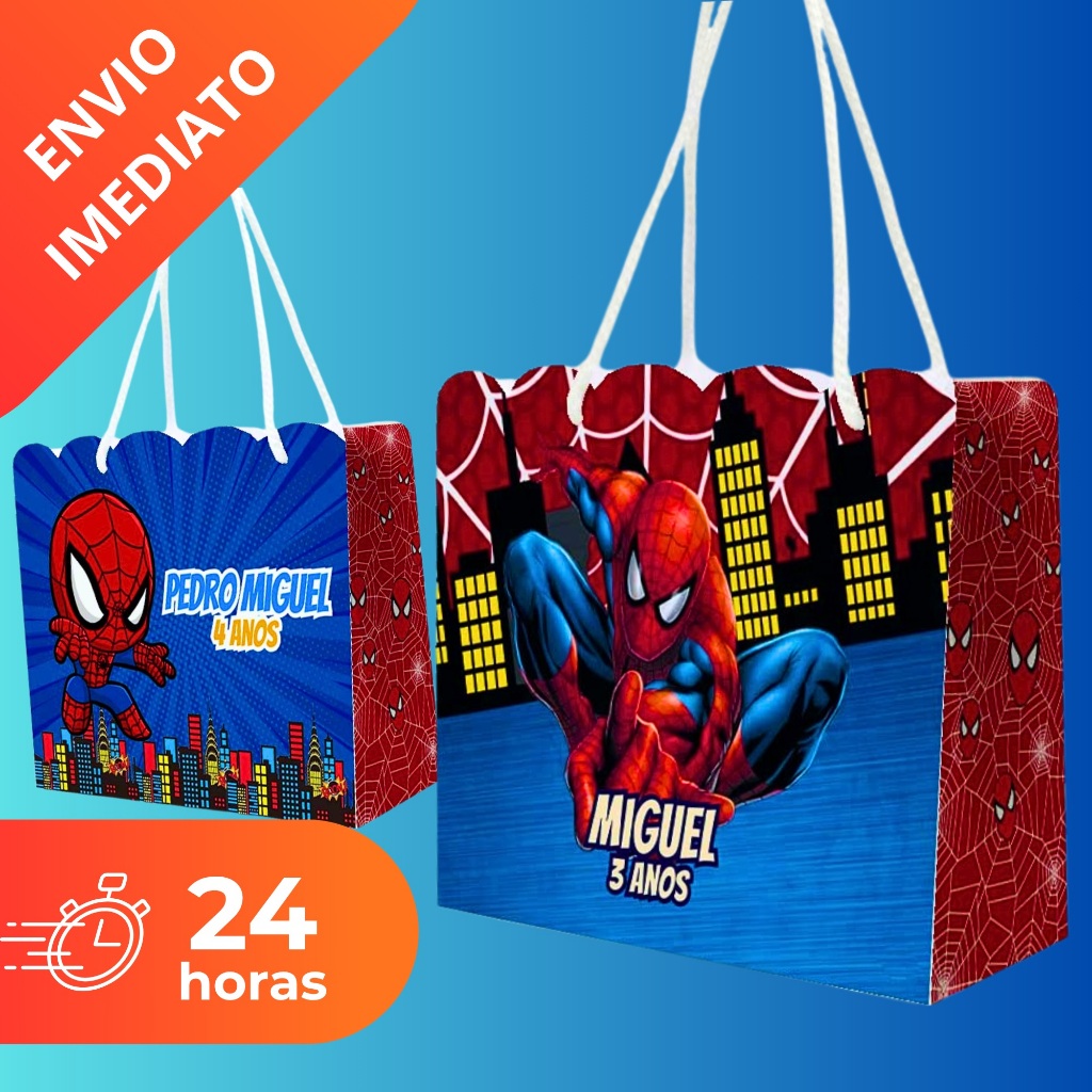 Sacolinhas Para Lembrancinhas De Papel Para Presente Festa Infantil Homem Aranha Super Herói Baby Sacolinhas Para Lembrancinhas De Papel Para Presente Festa Infantil Homem Aranha Super Herói Baby - Oferta na Shopee