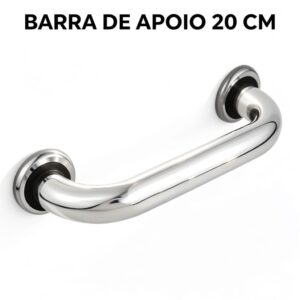 Barra de Apoio 20cm Alumínio Fixação por Parafuso Segurança para Banheiro - Oferta na Shopee