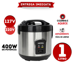 Panela De Arroz Elétrica 5 Xícaras  1 Litro Antiaderente 127v ou 220v - Oferta na Shopee