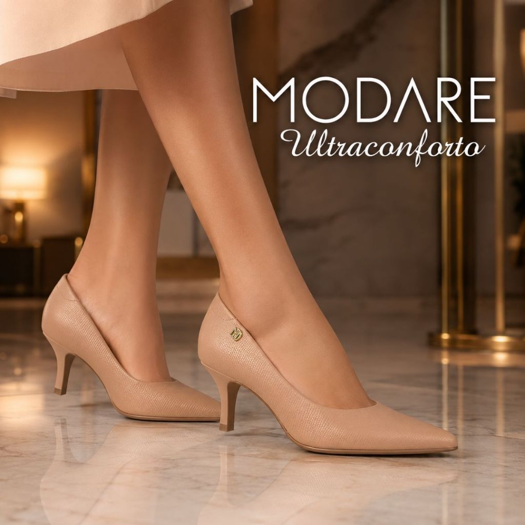 Scarpin Feminino Salto Fino Médio Confortável Modare Ultraconforto Escritório Moda Elegante Original Scarpin Feminino Salto Fino Médio Confortável Modare Ultraconforto Escritório Moda Elegante Original