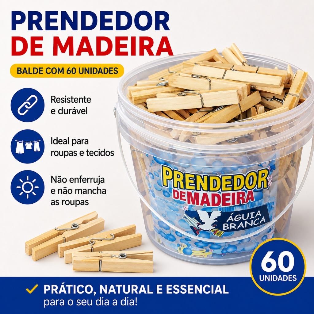 Prendedor de Roupas Madeira Com BALDE pregador de Roupas resistente Artesanato Prendedor de Roupas Madeira Com BALDE pregador de Roupas resistente Artesanato - Oferta na Shopee