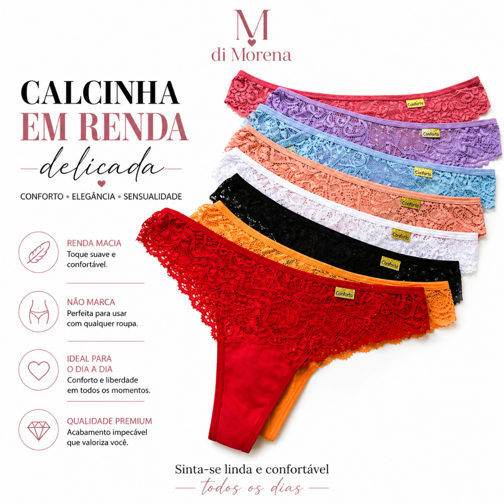 Kit Calcinhas Tangas de Microfibra E Renda Levanta Bumbum FIO DUPLO Sexy Ligerie Kit Calcinhas Tangas de Microfibra E Renda Levanta Bumbum FIO DUPLO Sexy Ligerie