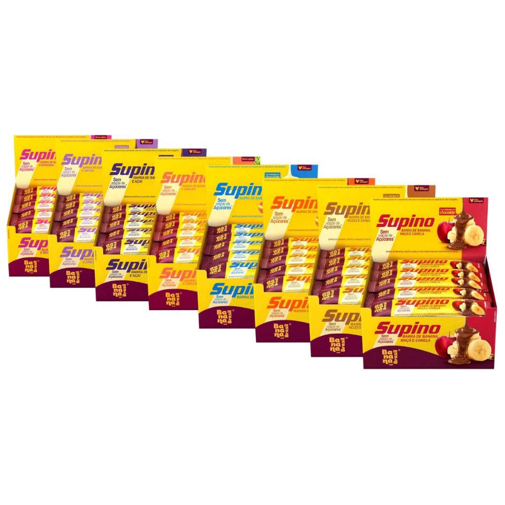 Barra de Frutas Supino Zero Banana Brasil 20un 24g – Sabores Barra de Frutas Supino Zero Banana Brasil 20un 24g – Sabores