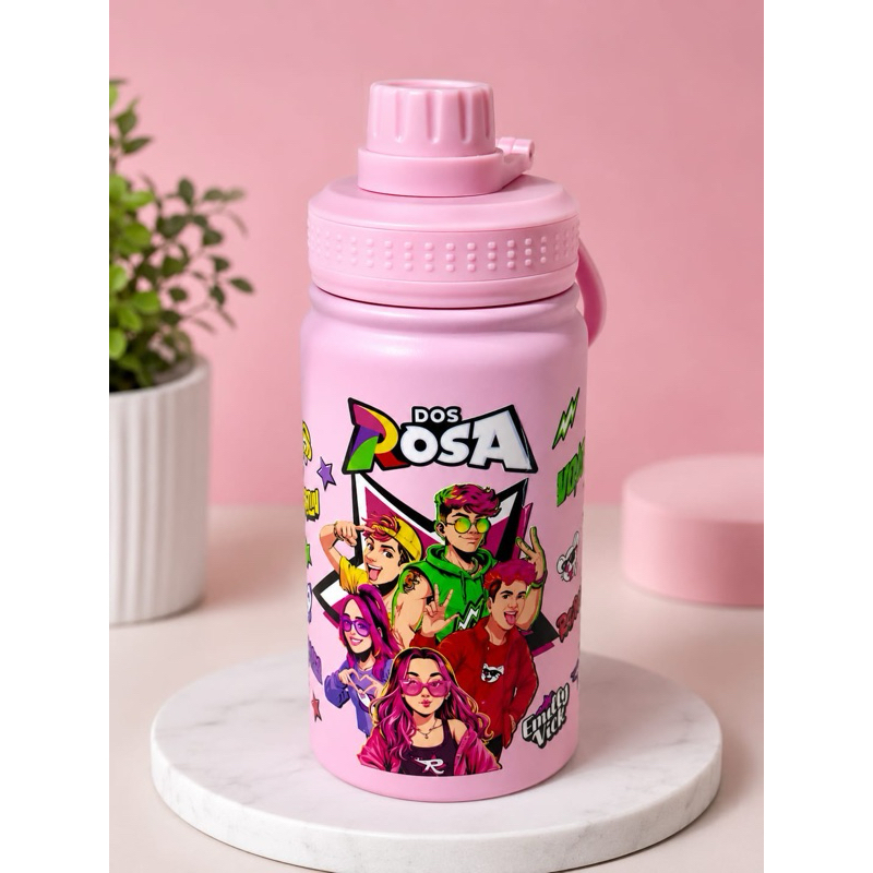 Garrafa térmica Dos Rosa – Emilly Vick – Katlen -Void – Leozin – Robson infantil 400 ml – À prova de vazamento Portátil Garrafa térmica Dos Rosa – Emilly Vick – Katlen -Void – Leozin – Robson infantil 400 ml – À prova de vazamento Portátil