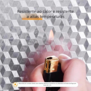 Adesivo ALUMINIO Resistente a Água Óleo Fogo - Cozinha com MEDIDAS Ajustáveis - Oferta na Shopee