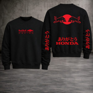 Moletom gola Careca Flanelado Masculino Red Bull Honda blusa De frio Estampada Unissex - Oferta na Shopee
