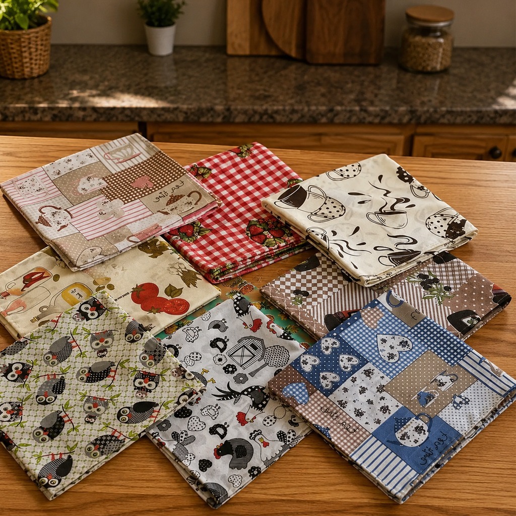Kit 4 Toalha De Chá Oxford 70x70cm Bainha Cores Sortidas Kit 4 Toalha De Chá Oxford 70x70cm Bainha Cores Sortidas - Oferta na Shopee