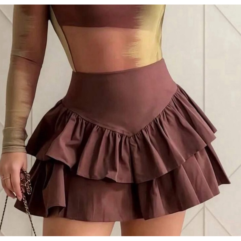 Saia cintura alta feminina alfaiataria Plissada look lançamento inverno verão 2026 com ziper lateral sem shorts promoção Saia cintura alta feminina alfaiataria Plissada look lançamento inverno verão 2026 com ziper lateral sem shorts promoção - Oferta na Shopee