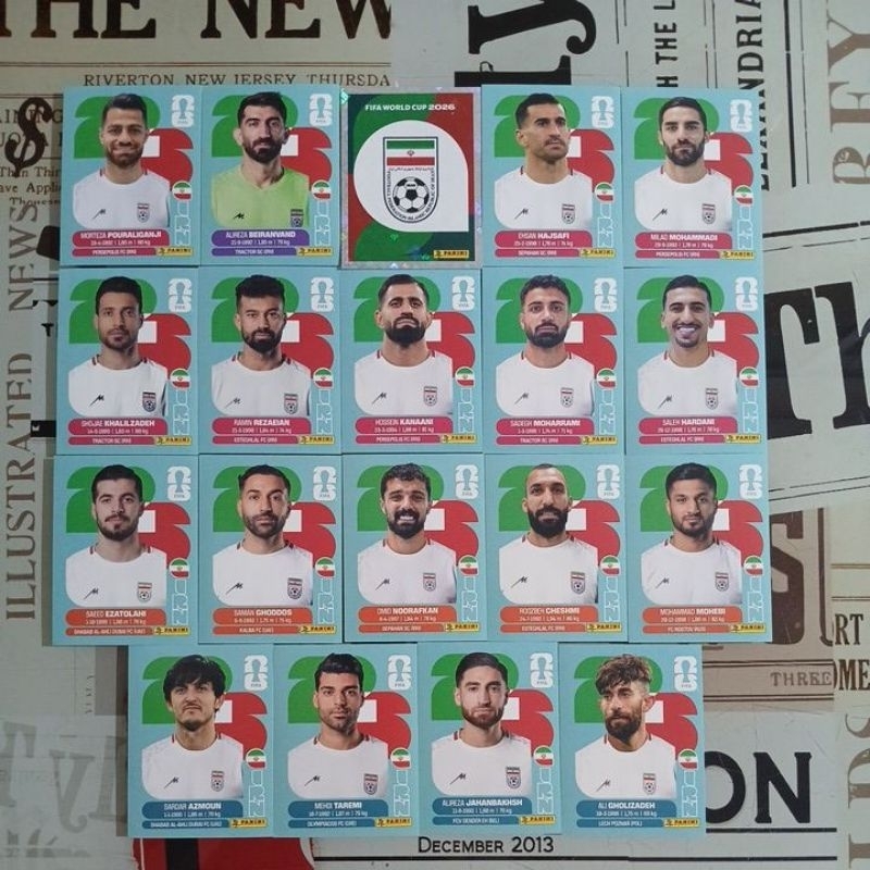 Irã (Iran) - Figurinhas Originais Avulsas Copa do Mundo Fifa 2026 (IRN) (venda unitária) Irã (Iran) - Figurinhas Originais Avulsas Copa do Mundo Fifa 2026 (IRN) (venda unitária) - Oferta na Shopee