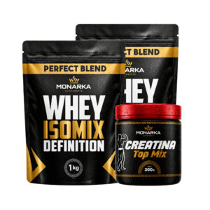 SUPER KIT 2 Blend Whey Protein Isolado e Concentrado 1kg + Creatina Monohidratada com Taurina 300g - Oferta na Shopee