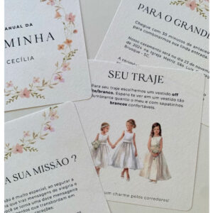 Manual convite dos Pajem e Daminhas de casamento personalizado - livro de colorir personalizado - Oferta na Shopee