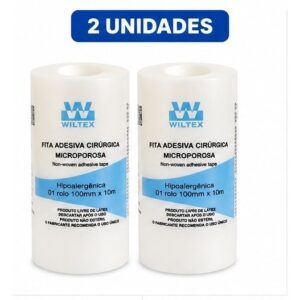 Kit 2 Fita Microporosa Cirúrgica Branca 10cm X 10m - Wiltex - Oferta na Shopee