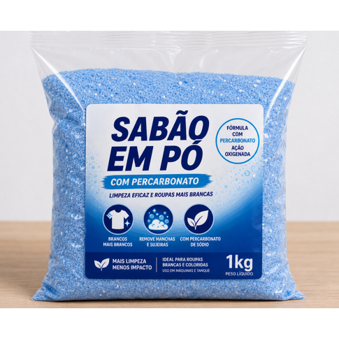 Sabão em Pó com Percabonato de Sódio 1KG Sabão em Pó com Percabonato de Sódio 1KG - Oferta na Shopee