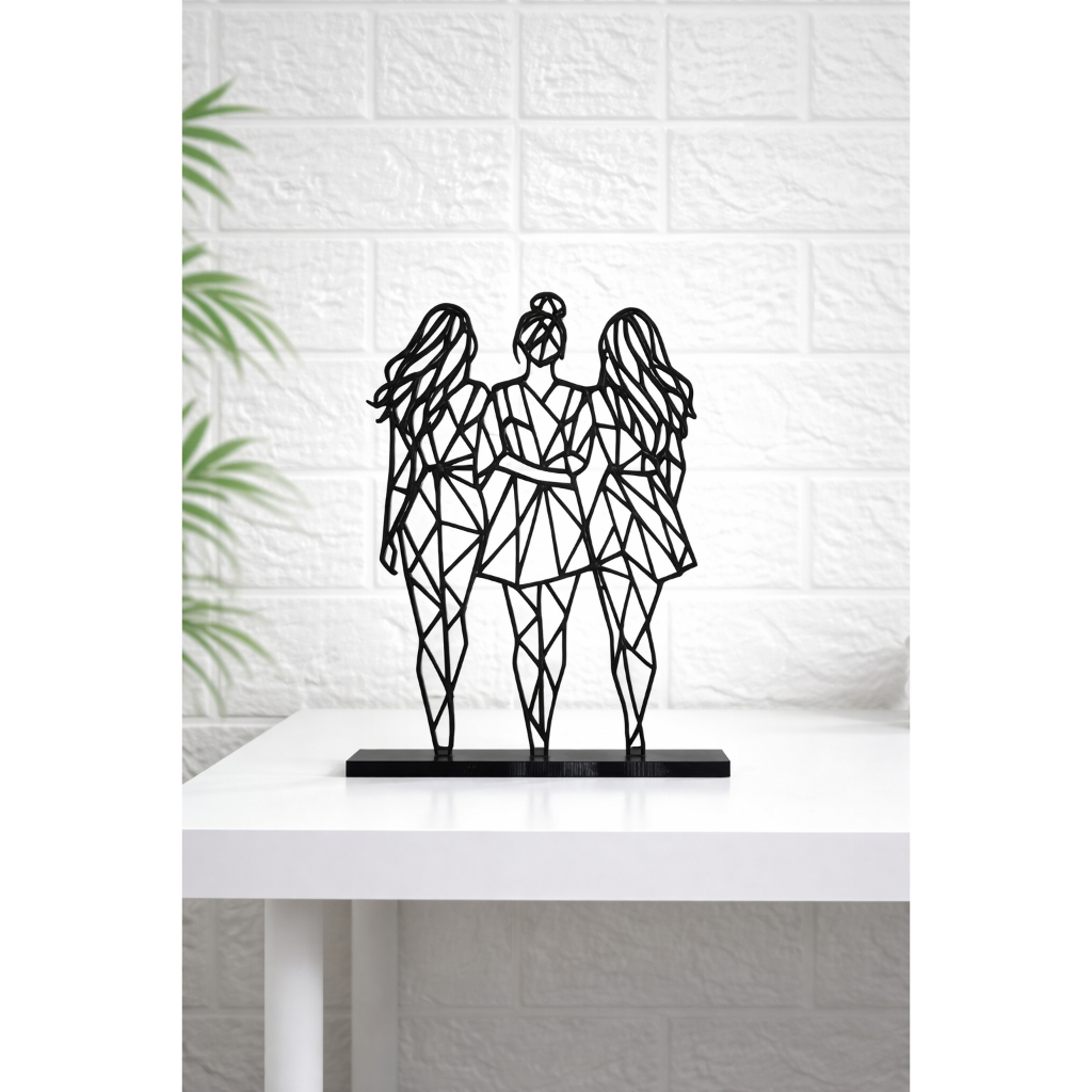 Escultura Decorativa 3 Amigas Geométrica Minimalista Escultura Decorativa 3 Amigas Geométrica Minimalista - Oferta na Shopee