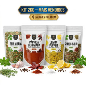 Kit Temperos 2KG Gourmet Atacado - Oferta na Shopee