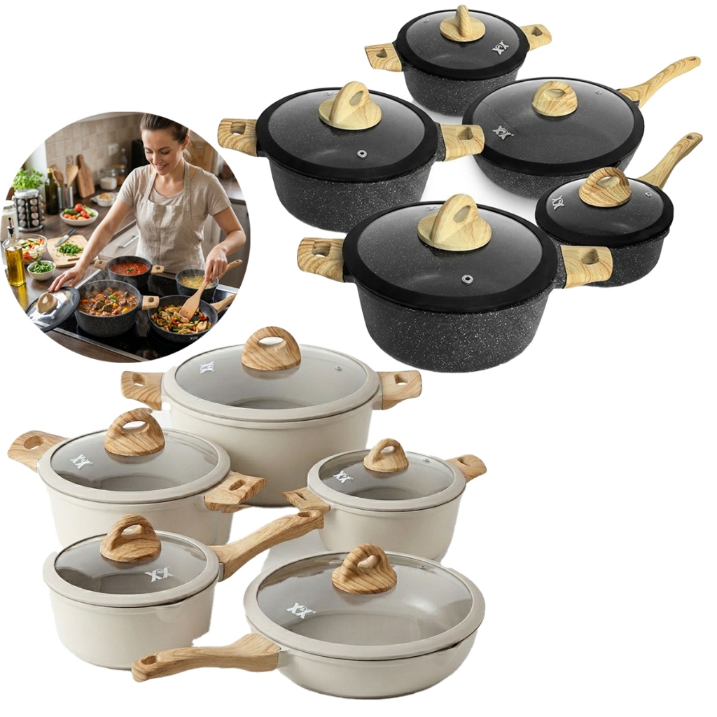 Conjunto De Panelas Antiaderente Revestimento Cerâmica Indução Não Gruda Conjunto De Panelas Antiaderente Revestimento Cerâmica Indução Não Gruda - Oferta na Shopee
