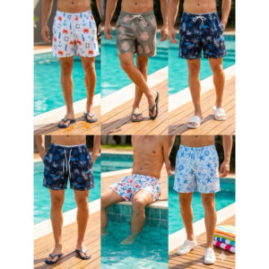 kit Shorts Bermuda Tactel Grosso Estampado Adulto Tamanho P M G GG Praia Piscina Leve Confortável Secagem Rápida Casual - Oferta na Shopee